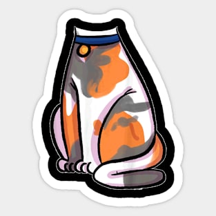 Calico Cat Costume    Halloween Cat Outfit Sticker